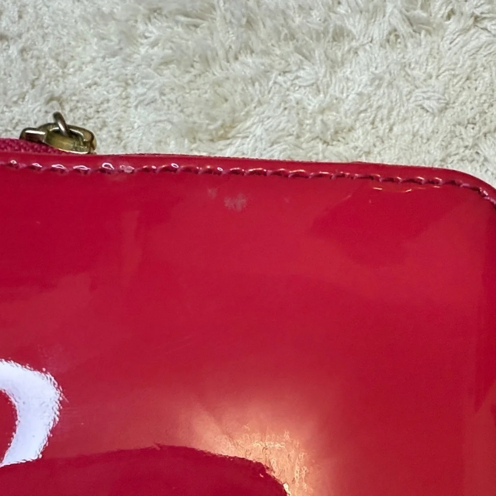 Tory Burch Fuchsia Patent Leather Zip Continental Wallet